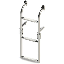 Трап складной с вертикальным креплением 3 белых ступени 220 мм (040171WT)